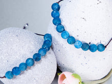 Load image into Gallery viewer, Apatite 10 Breaths Bracelet, Breathe Anxiety Calming Bracelet Gift for her, Calming Care Gift, great for unisex adults
