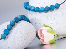 Load image into Gallery viewer, Apatite 10 Breaths Bracelet, Breathe Anxiety Calming Bracelet Gift for her, Calming Care Gift, great for unisex adults
