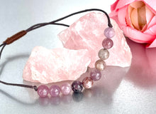 Load image into Gallery viewer, Lepidolite 10 Breaths Anxiety Bracelet , Calming and Stress busting, Makes  a great gift, beautiful unique semi precious stone
