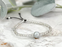 Load image into Gallery viewer, Stacking Bracelet with Central Magic, Illusion bead, hugged by beautiful silver lined glass beads, Great gift for her
