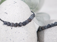 Load image into Gallery viewer, Black Crackle Agate bracelet - Count your breaths and relax
