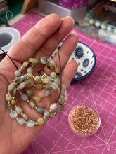 Load image into Gallery viewer, Amazonite Smooth Nugget 10 Breaths Bracelet, Breathe Anxiety Calming Bracelet Gift for her gift for him
