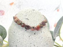 Load image into Gallery viewer, LeopardSkin Jasper 10 Breaths Breathe Bracelet a Unique Beautiful Rare Gift for her Peace Anxiety Stress Yoga Meditation Discreet Daily Wear
