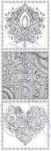 Load image into Gallery viewer, © ORIGINAL Breathe Colouring In Cards for Peace, Calm and Relaxation, Colour in your own cards PACK OF THREE, supplied with envelopes
