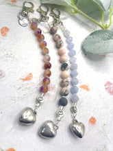 Load image into Gallery viewer, Gemstone Breathwork Dangle – 10 Breaths Meditation Keychain
