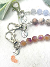 Load image into Gallery viewer, Gemstone Breathwork Dangle – 10 Breaths Meditation Keychain
