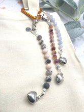 Load image into Gallery viewer, Gemstone Breathwork Dangle – 10 Breaths Meditation Keychain
