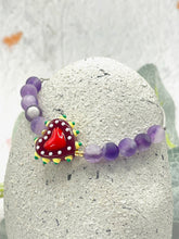 Load image into Gallery viewer, Semi Precious Stone &amp; Glass Heart 10 Breaths Bracelet
