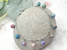 Load image into Gallery viewer, 10 Breaths Chain &amp; Dangle Stone Bracelet, Mindfulness Jewellery for stress and anxi3ty
