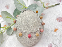 Load image into Gallery viewer, 10 Breaths Chain &amp; Dangle Stone Bracelet, Mindfulness Jewellery for stress and anxi3ty
