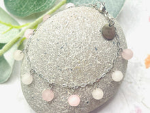 Load image into Gallery viewer, 10 Breaths Chain &amp; Dangle Stone Bracelet, Mindfulness Jewellery for stress and anxi3ty
