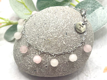 Load image into Gallery viewer, 10 Breaths Chain &amp; Dangle Stone Bracelet, Mindfulness Jewellery for stress and anxi3ty
