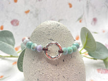Load image into Gallery viewer, Breathe 10 Breaths Bracelet for Mindfulness, Anxiety and Stress Relief, plain or with Central silver tone circle.
