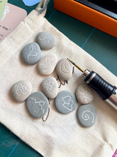 Load image into Gallery viewer, CUSTOMISE YOUR  Hand Engraved Beach Pebble Necklace – Ethically Sourced Coastal Jewellery with Natural Beach Stones and Pearl for a Boho Summer Look (Copy)
