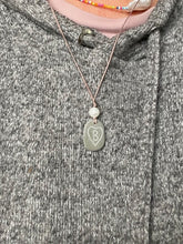 Load image into Gallery viewer, CUSTOMISE YOUR  Hand Engraved Beach Pebble Necklace – Ethically Sourced Coastal Jewellery with Natural Beach Stones and Pearl for a Boho Summer Look (Copy)
