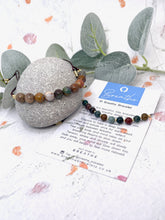 Load image into Gallery viewer, Ocean Jasper Bracelet Anxiety &amp; Stress Gift Mindfulness Breathing Bracelet Calming Crystal Jewellery 10 Breaths Bracelet
