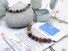 Load image into Gallery viewer, Ocean Jasper Bracelet Anxiety &amp; Stress Gift Mindfulness Breathing Bracelet Calming Crystal Jewellery 10 Breaths Bracelet
