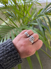 Load image into Gallery viewer, Aluminium Hand-stamped Rings, Breathe Rings
