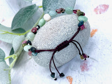 Load image into Gallery viewer, Minty Green Opal, Tourmaline, Pearl and Sterling silver Bracelet.
