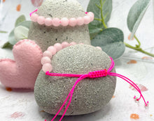 Load image into Gallery viewer, Rose Quartz 10 Breaths Bracelet, Healing Crystal for Love, Calm and Self-Care
