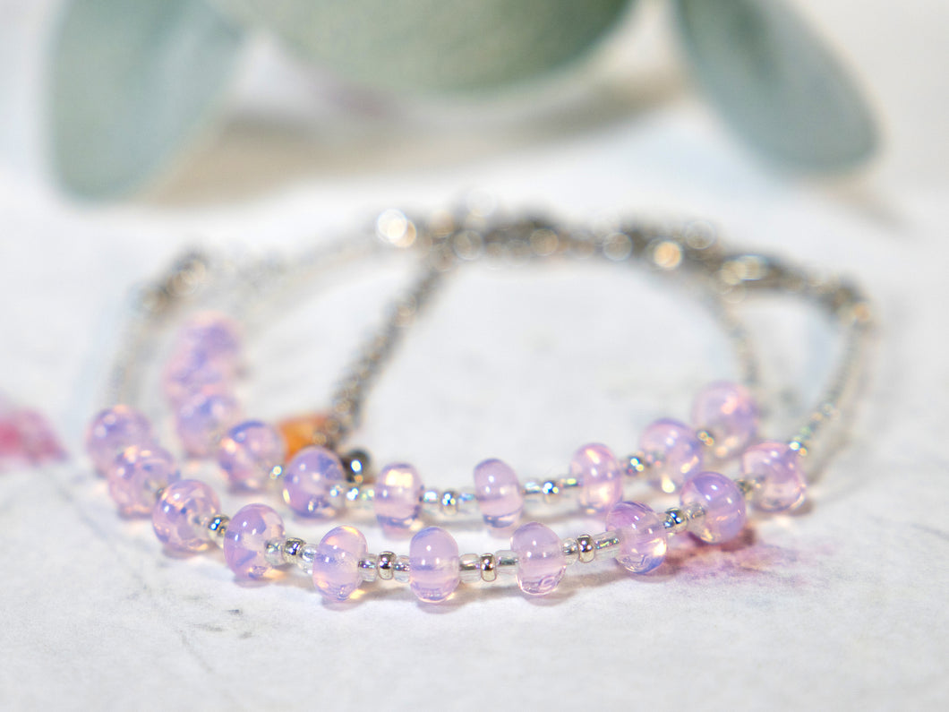 Pink Jellyfish Opalite 10 Breaths Bracelet, Limited Edition Breathe Bracelet, Gift for her