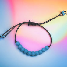 Load image into Gallery viewer, . Limited Edition Marine, Turquoise Blue, Vintage Blue French Glass Bracelet

