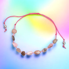 Load image into Gallery viewer, 10 little ROSE OPAL Nuggets as a 10 breaths Bracelet
