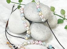 Load image into Gallery viewer, Tibetan Agate - Pastel Hues perfect Girly Girl gift with pink cotton thong
