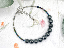 Load image into Gallery viewer, Hematite 10 Breaths Bracelet in a size large
