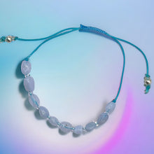 Load image into Gallery viewer, 10 Breathes BLUE LACE AGATE, petite semi precious chips/nugget bracelet
