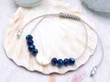 Load image into Gallery viewer, I LOVE YOU to the moon and back, Mother of Pearl, Moon Bracelet for affirmation, declaring love, making a loved one feel special, a wonderful unique gift
