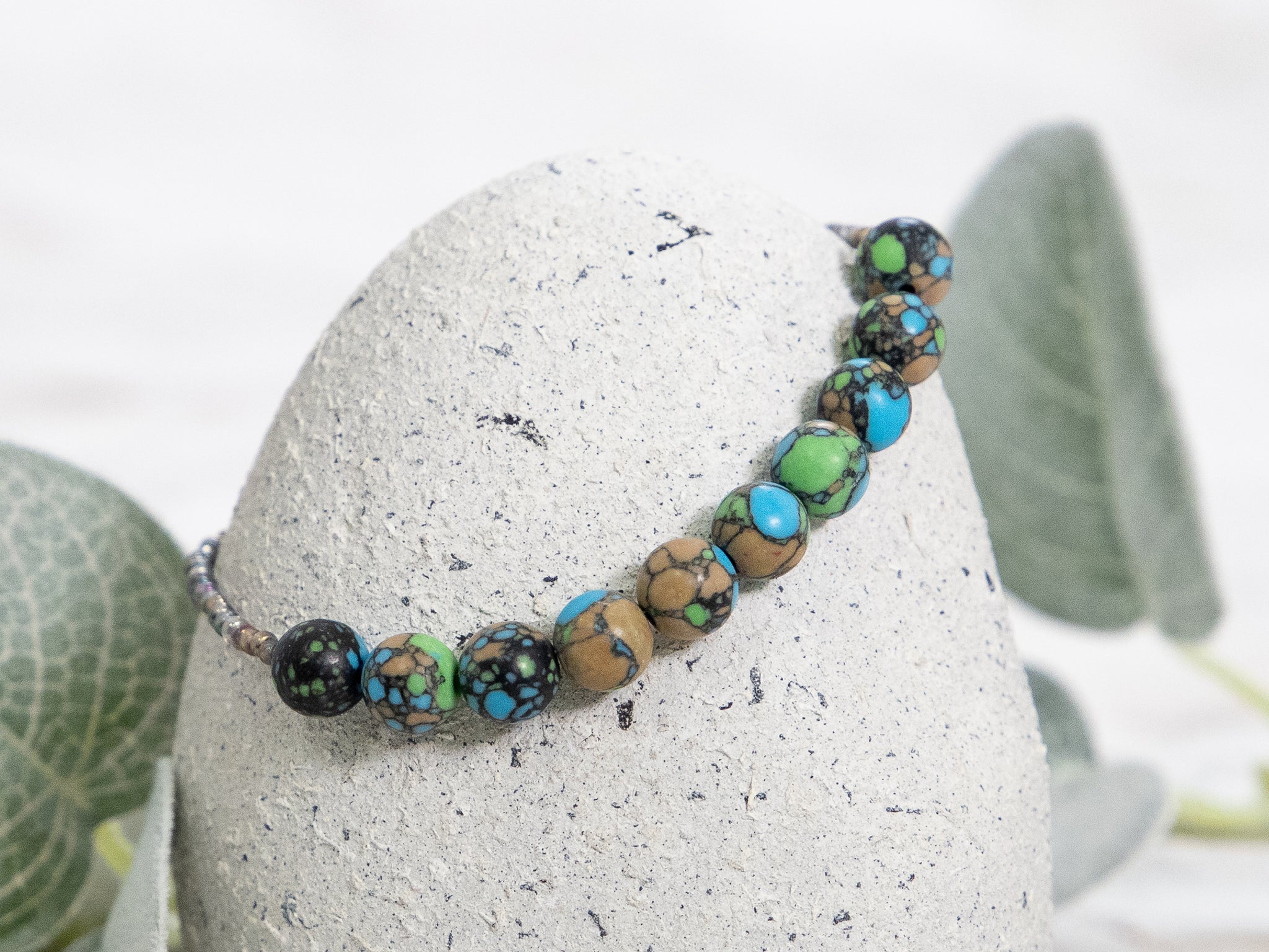 Blue, Green, Turquoise Howlite Bracelet, Breathe Bracelet, 10 Breaths –  BREATHE Bracelets