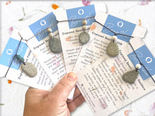 Load image into Gallery viewer, CUSTOMISE YOUR  Hand Engraved Beach Pebble Necklace – Ethically Sourced Coastal Jewellery with Natural Beach Stones and Pearl for a Boho Summer Look (Copy)
