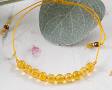 Load image into Gallery viewer, Citrine Semi Precious Stone Bracelet, Summer sun, Breathe Bracelet  ~🍋🔆 Citrine 🔆🍋~
