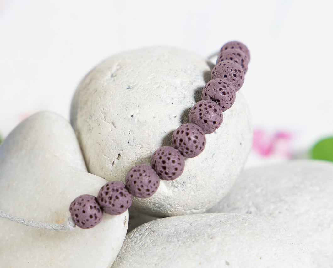Lava Rock Diffuser Bracelets in Pink, Lilac or Rainbow Electro Plated