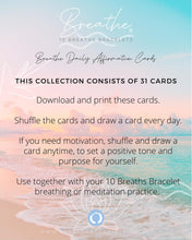 Load image into Gallery viewer, BREATHE, 10 Breaths Affirmation Cards
