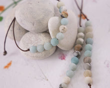 Load image into Gallery viewer, Amazonite Anxiety relieving Bracelet, Breathe Bracelet, Calming Bracelet, 10 Breaths Bracelet -
