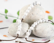 Load image into Gallery viewer, White Howlite, Natural Semi Precious Stone Bracelet
