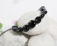 Load image into Gallery viewer, Black Tourmaline, Semi Precious Stone Bracelet, Anxiety Bracelet - 10 Breaths Bracelet  -  Relaxing and Calming
