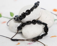 Load image into Gallery viewer, Black Tourmaline, Semi Precious Stone Bracelet, Anxiety Bracelet - 10 Breaths Bracelet  -  Relaxing and Calming
