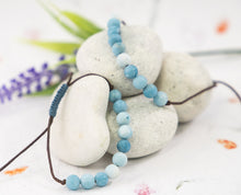 Load image into Gallery viewer, Larimar Stone Bracelet for, anxiety, calming, stress, 10 breaths bracelet for counting your breaths to calm

