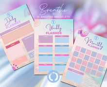 Load image into Gallery viewer, The Breathe Planner, Digital Download,  Daily, Weekly and Monthly Planner, A4 or print to your size, Print at home
