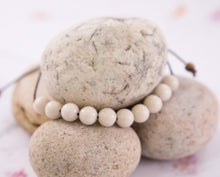Load image into Gallery viewer, Natural River Stone Bracelet, Bracelet for counting Breaths, Grounding Bracelet, Calming Bracelet for meditation and yoga
