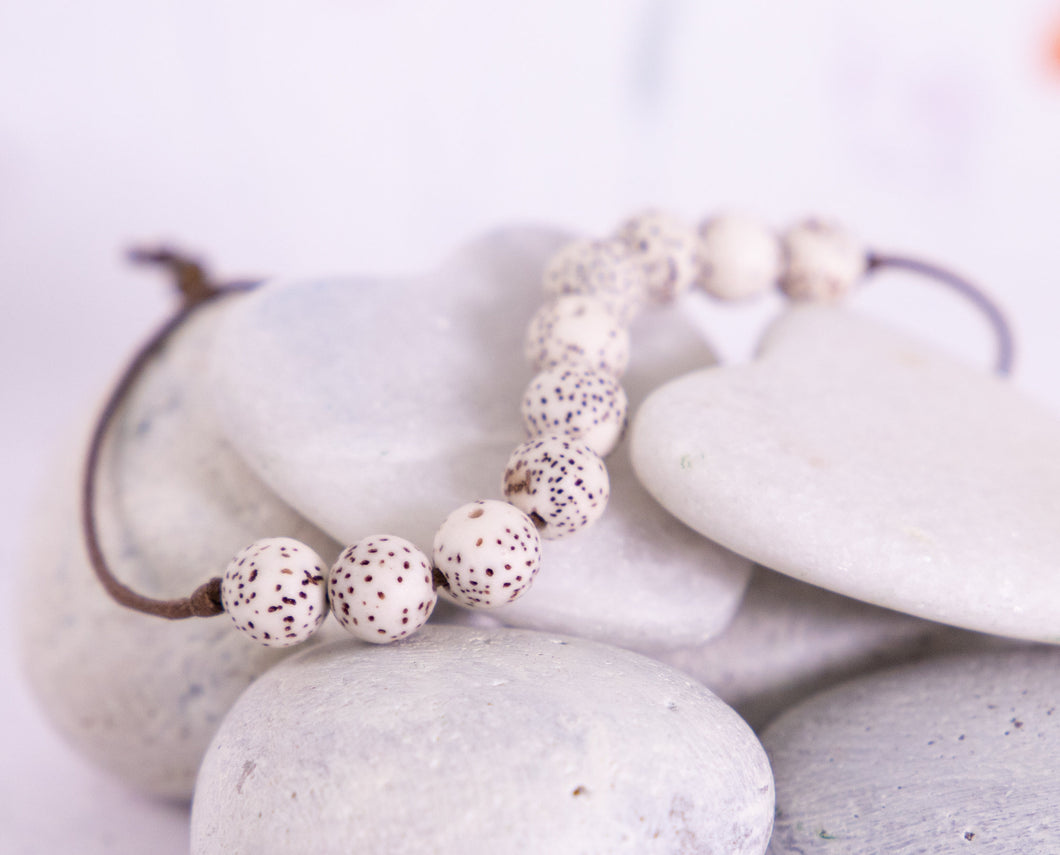 Lotus Seed or Bodhi Bead Bracelet for mindfulness, meditation, calming and anxiety relieving