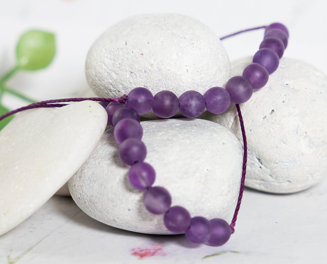 Amethyst Bracelet, the master healing stone bracelet for counting your 10 breaths